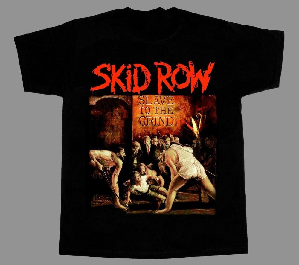 SKID ROW SLAVE TO THE GRIND Унисекс Все Размеры S234XL Футболка Подарок Для Фанатов Унисекс Футболка