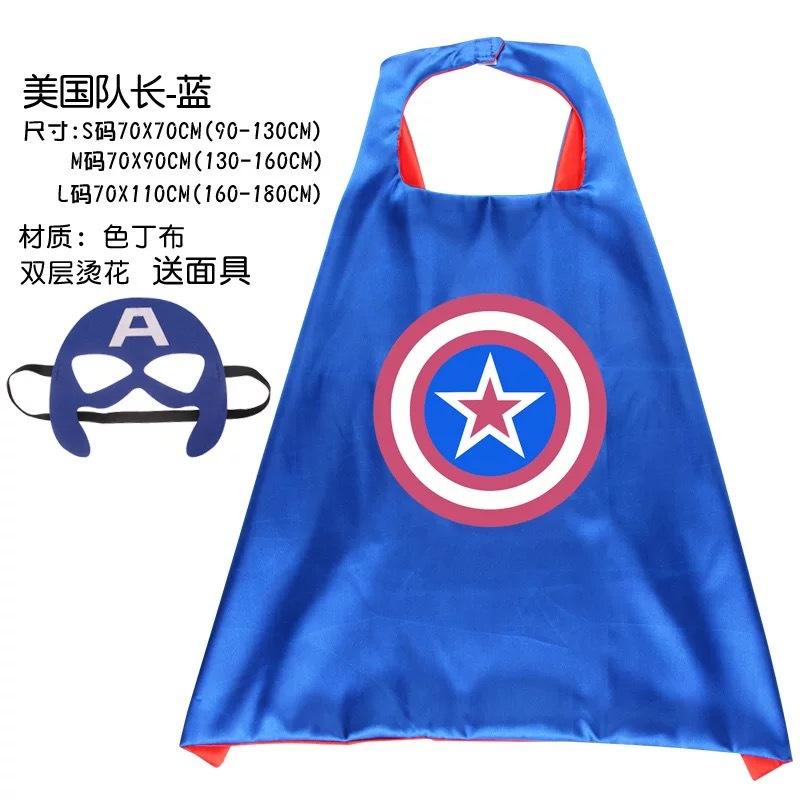Halloween Children'S Cape, Superhero Frozen Style, Spider-Man, Iron Man, And Cap Mask