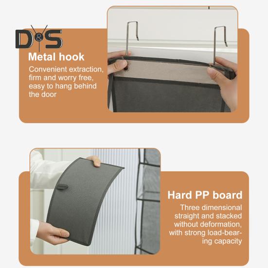 Подвесной органайзер для хранения вещей, прочный, выдерживающий большую нагрузку, с большой вместимостью, простой монтаж, многоцелевой держатель для хранения с металлическими крючками