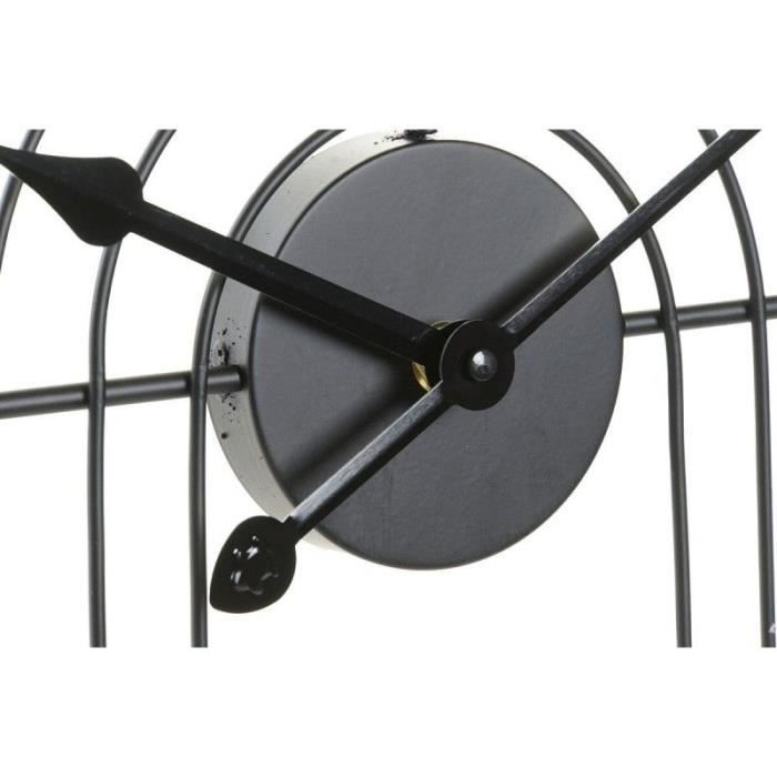 Horloge Murale - LANA DECO - Thyann - Noir Doré - Métal - 45 x 3 x 45 cm