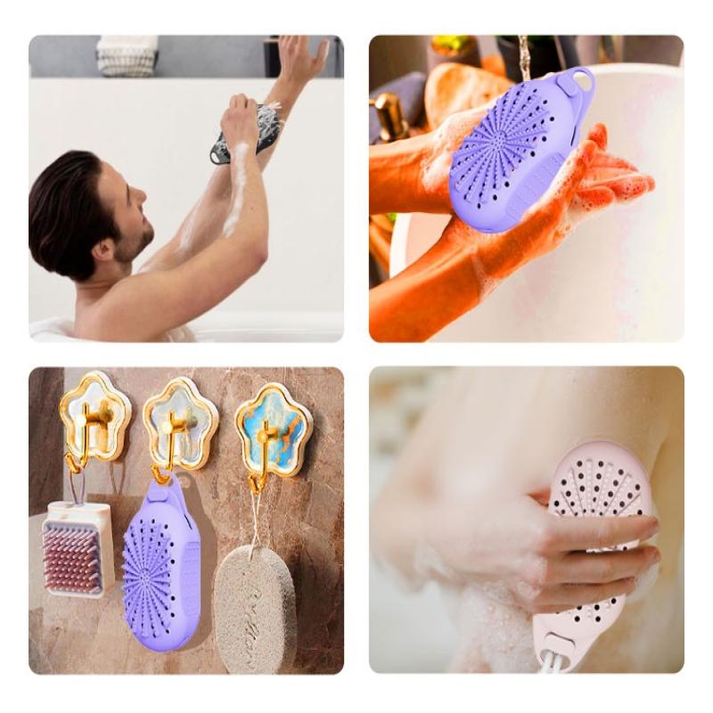 Силиконовые мешочки для мыла, мешочки для хранения с веревкой для отшелушивания, мочалка для душа, массаж для ванны, двусторонний текстурный дизайн, мытье в ванной