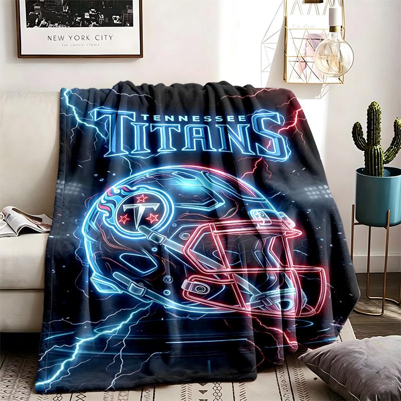 Tennessee Titans Theme Blanket Suitable For The Sofa Camping And Travel Made Of Soft Flannel Material An Ideal Gift For Occasions Such As Birthdays An