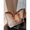 Popular Bags Women's Large Capacity 2025 New Fashion Versatile Canvas Shoulder Shopping Bag Class Commuter Tote Bag
