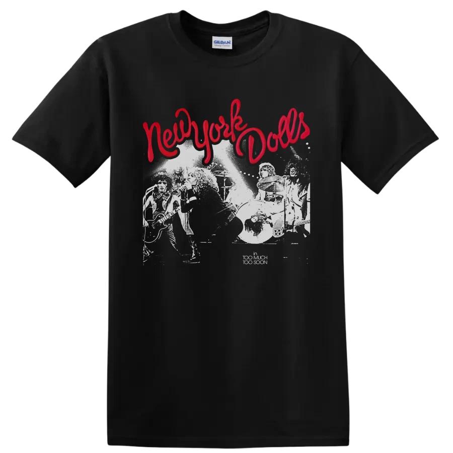 New York Dolls Punk Rock Band T Shirt Vintage Music Graphic Tee Classic Gift