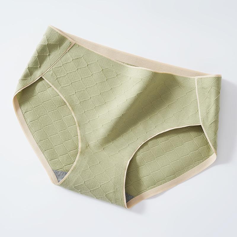 Женские хлопковые трусы большого размера, женские однотонные трусы, удобные дышащие бесшовные трусы со средней талией