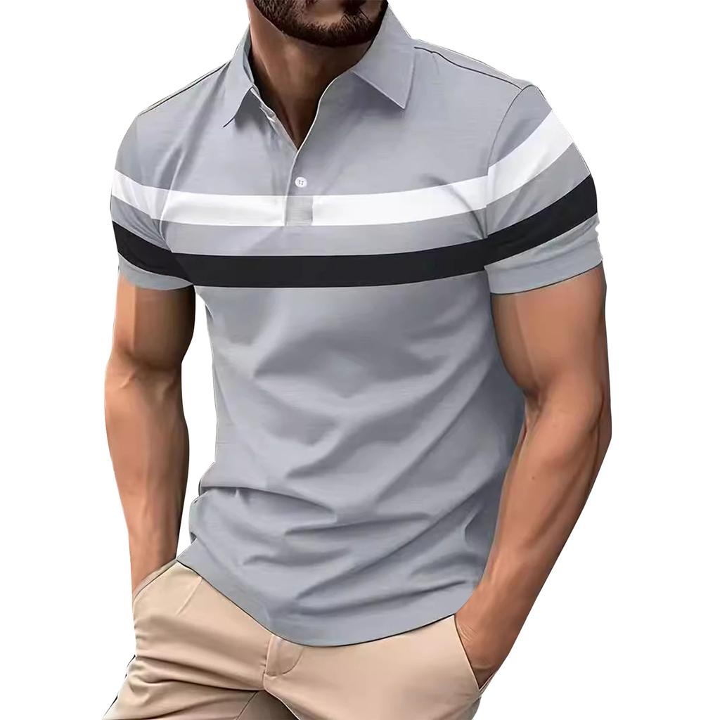 Men's Summer Leisure Culture Breathable Short Sleeved Shirt Top