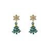 Alloy Christmas Drop Earrings Pendant Ear Studs New Xmas Tree Earrings  Women