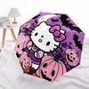1pc Halloween Hello Kitty Automatic Folding Umbrella - Portable 3-Fold Design with 8-Bone Iron Frame, Perfect Holiday Gift for Fans, Travelers, Everyd