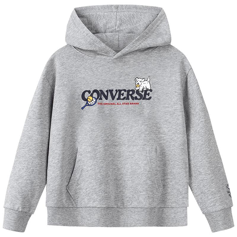 Converse Детская толстовка с капюшоном из хлопкового флиса