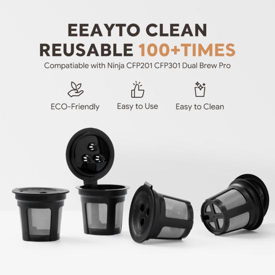Чашка с фильтром для кофе с откидной крышкой Многоразовый пищевой съемный фильтр для кофе с мелкой сеткой для Ninja Dual Brew Pro