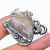 Natural Laguna Lace Agate 925 Sterling Silver Jewelry Pendant 1.89" N2s15