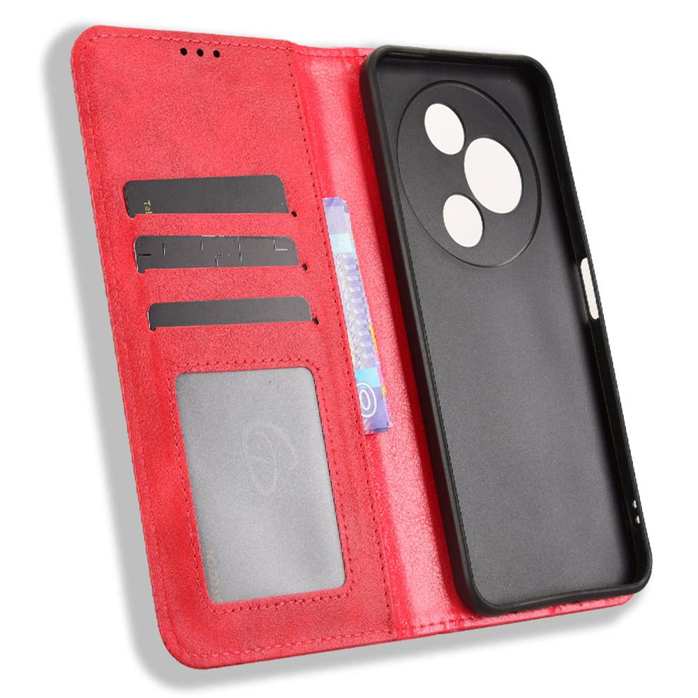 Для TCL 605 4G/60 SE Кожаный чехол-кошелек с подставкой Ретро текстура Чехол для телефона