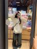Korean Lace Bow V-Neck Long Sleeve Sweater - Autumn/Winter Design