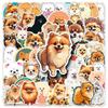50 Pomeranian Doodle Stickers Personalized Cartoon Cute Dog Decoration Mobile Phone Water Cup Suitcase Stickers