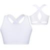 Kids Girls Dance Top Sport Cropped Top Vests Shoulder Straps Sleeveless Keyhole Back Shockproof Running Gym Yoga Sports Bra Top