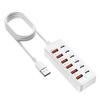 Быстрая USB зарядка 12 в 1 Сетевой фильтр Настольная зарядная станция Быстрая зарядка Кабель 1 м USB-хаб Адаптер Розетка для дома и офиса
