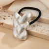 Braid Shaped Ponytail Hair Tie Metal Rubber Band Scrunchies Elastic Headband  For Women Girls