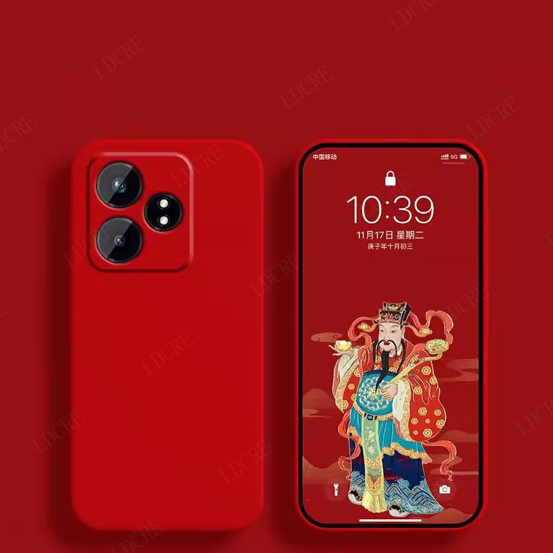 Для чехла OPPO Realme GT 6T чехол для Realme GT 6T Capas новый жидкий силиконовый противоударный мягкий чехол TPU для Realme GT 6T Fundas
