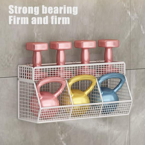 Корзина для хранения из проволочной сетки, большая вместимость, прочная, несущая, простая установка, настенная полка, органайзер, корзина