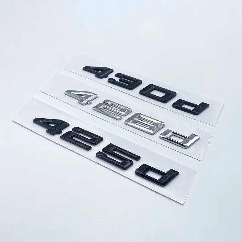 New Numbers Letters 420d 428d 430d 435d 440d ABS Emblem for BMW 4 Series F32 F33 F36 G22 G23 Car Trunk Nameplate Logo Sticker