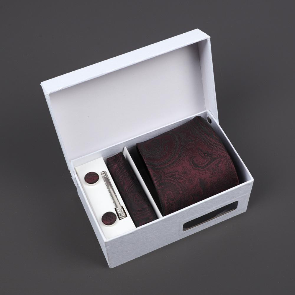 2025 Men'S Tie Premium Gift Box Jacquard Embroidered Tie Tie Logo Making