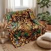 Leopard and Hummingbird Tapestry 1 Theme blanket Lightweight Warm Flannel Blanket Decorative Throw Blanket for Home Decoration