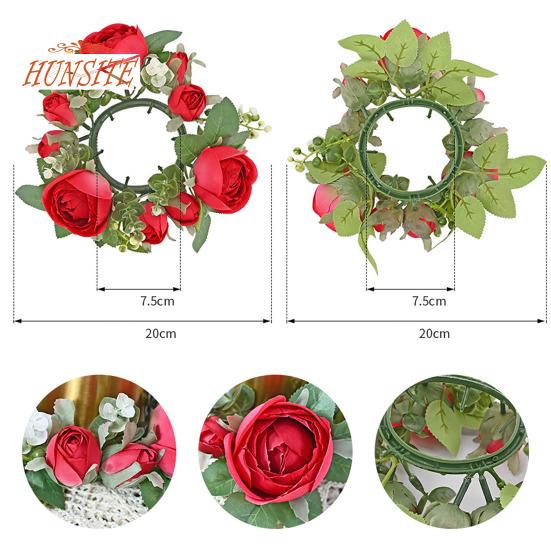 2шт реалистичная гирлянда-подсвечник, искусственный венок для дома