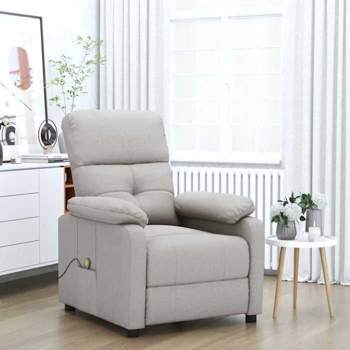 Maison Exclusive - Fauteuil de massage Taupe Tissu