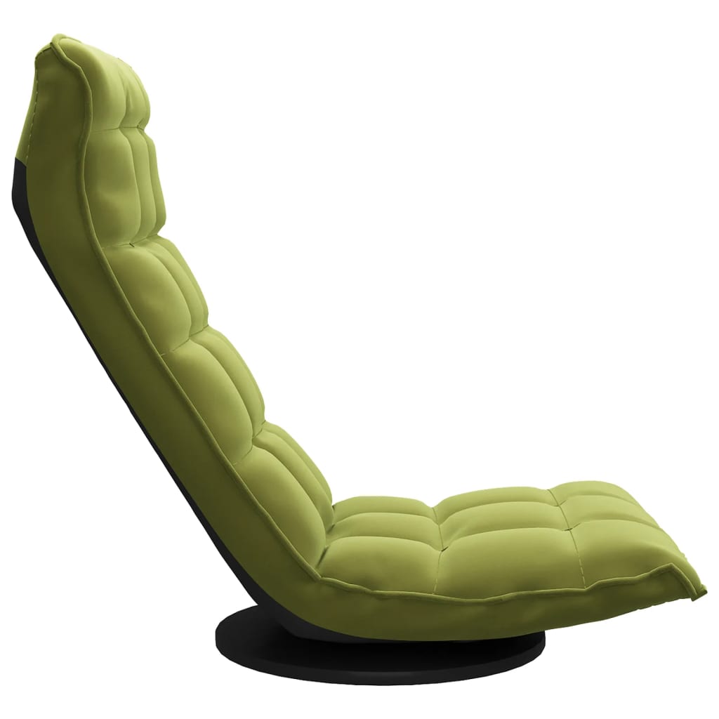 Floor Chair Swivel Light Green Velvet