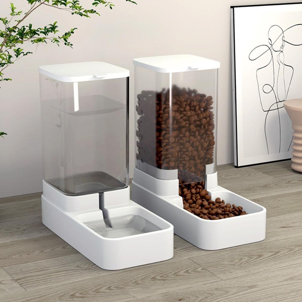 Transparent Automatic Pet Feeder Large Capacity Pet Food Storage New Pet Supplies
