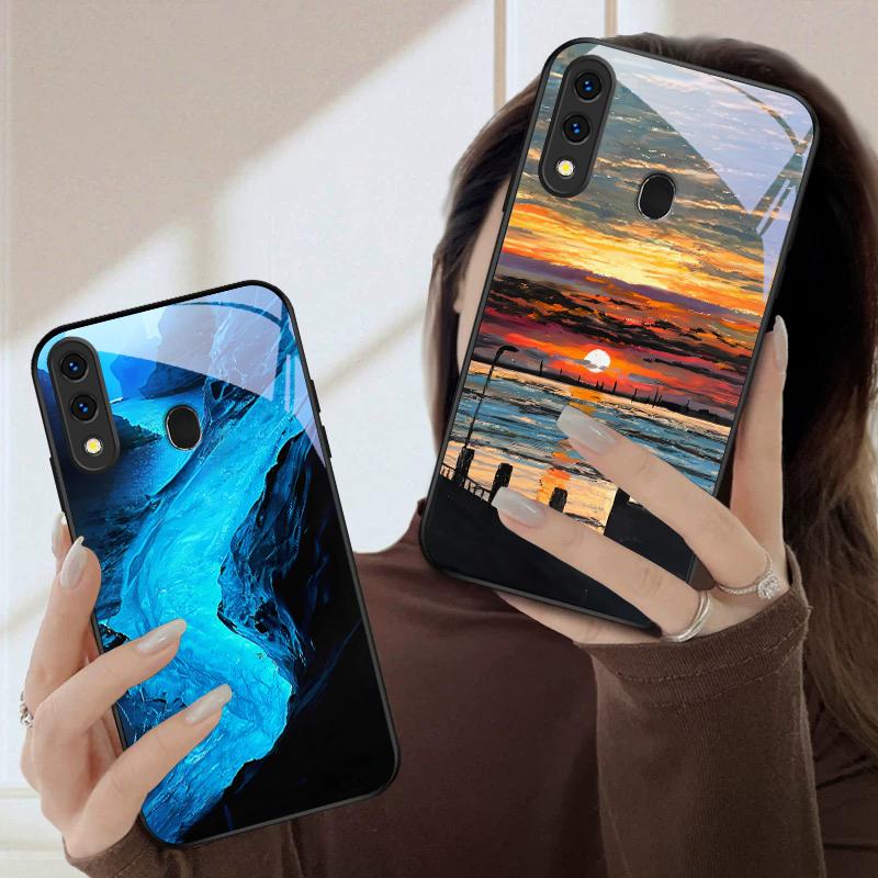 Морская буря маленький парусник Для Samsung Galaxy A20 A20s 21s A22 A23 A24 A25 A26 A42 A90 A50 A55 52s A56 A70 A71 72 стеклянный чехол для телефона