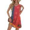 Women's Casual Sundress With Pockets Summer Boho Beach Dress T-Shirts Dress V Neck Loose Tank Dresses