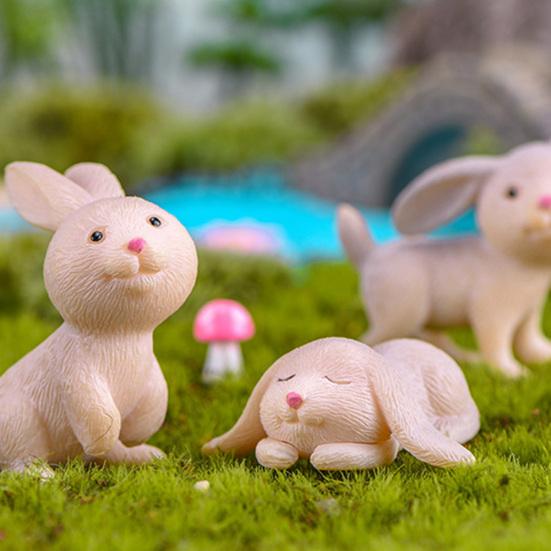 7шт милый кролик фигурка животного ремесла DIY миниатюрные украшения бонсай