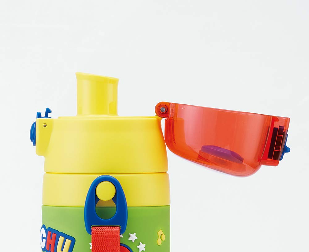 Детская 3D бутылка для воды из нержавеющей стали Skater, 480 мл, дизайн Pokemon Pikachu, 21 (SDPV5-A)