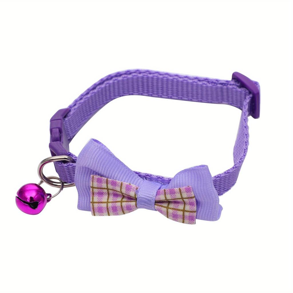 Cute Cat Collar With Bell Pet Collar Pendant Adjustable Bow Tie Beautiful Collar Christmas Pets Gift Pet Accessories
