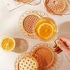 Rattan Coaster Bamboo Cup Pad Cup Tea Accessories Tea Pad Tea Route Japanese Tea Cup Pad