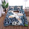 Japanese Anime Football Boy's Bedding Set,Captain Tsubasa Duvet Cover and Pillow Case, Microfiber Duvet Cover Set With Zipper
