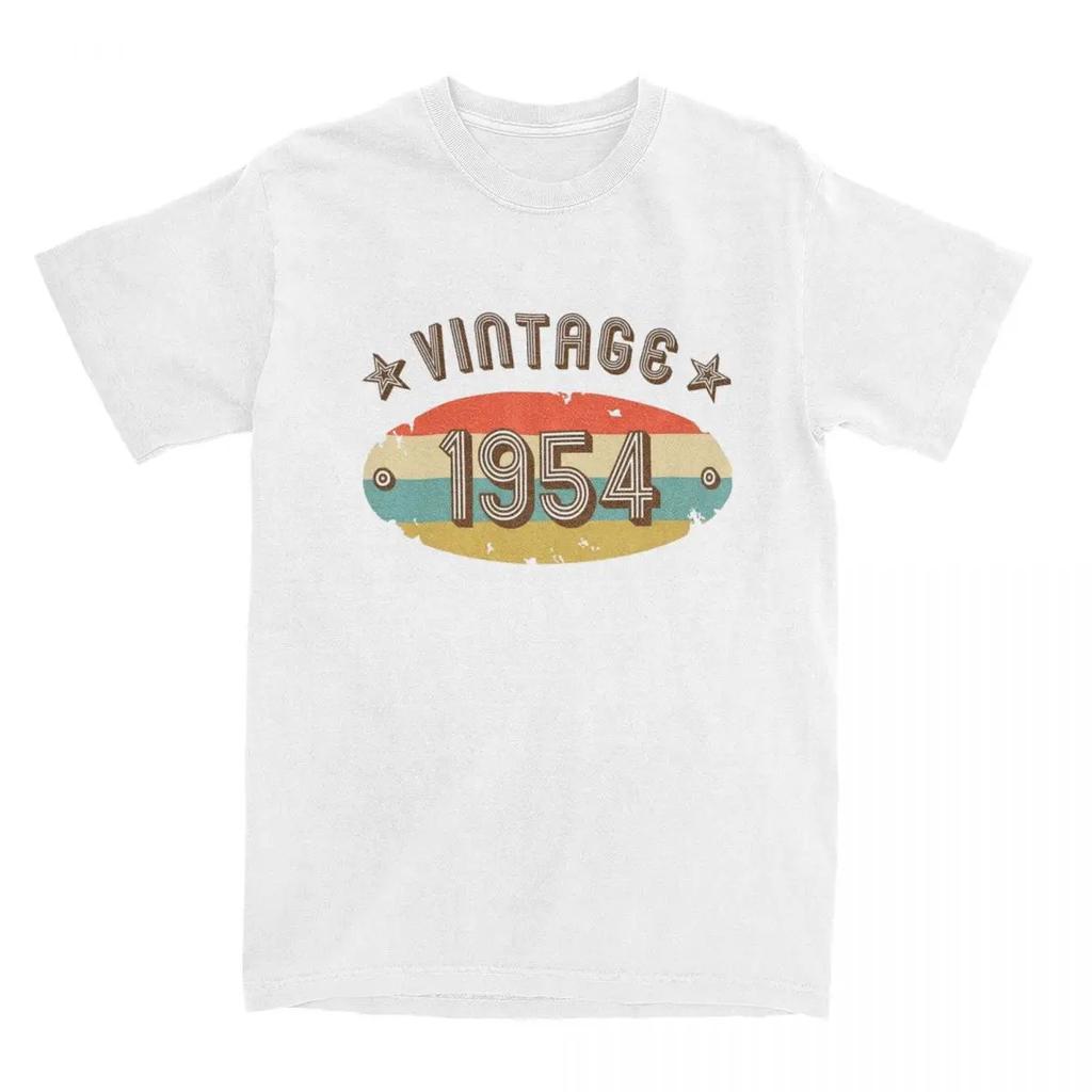 1954 Винтажная рубашка в честь 70-летия, мужская и женская хлопковая креативная футболка с коротким рукавом для людей в возрасте 70 лет