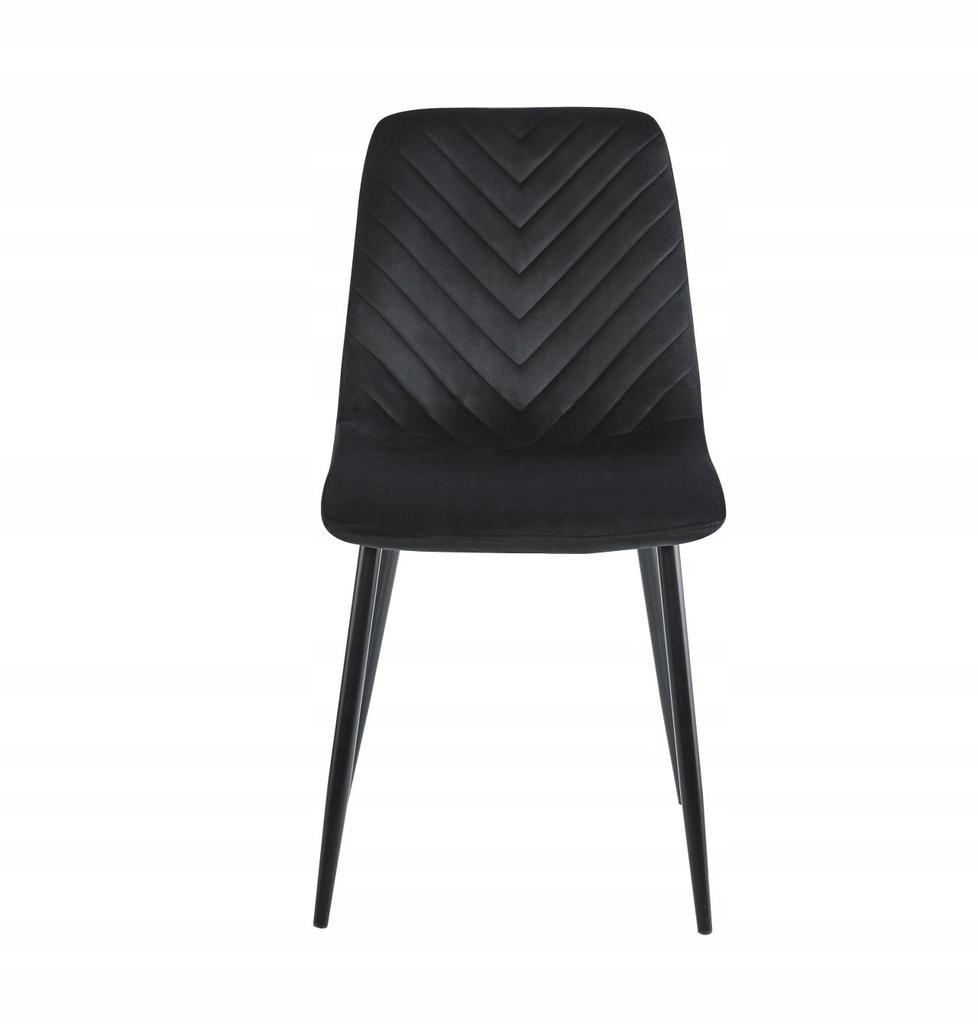 Black glamour velvet upholstered chair for living room and office Furnitex