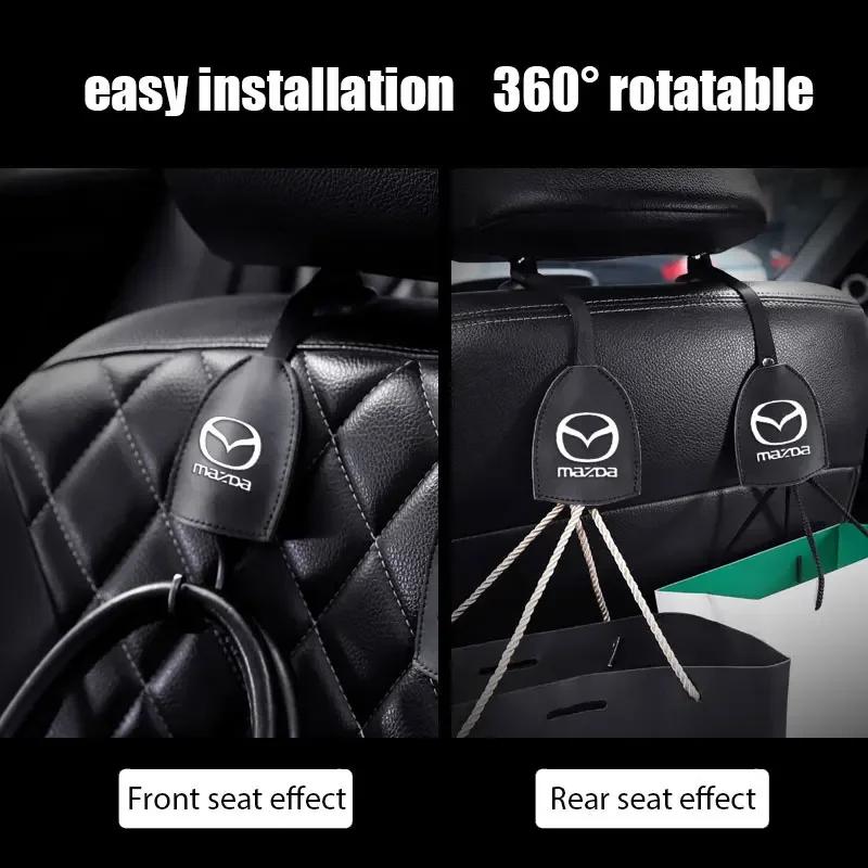 2025 Hot 1PC Car Rear Seat Hook for Mazda Logo CX7 RX8 RX7 CX3 Atenza CX9 Spoiler MX5 CX5 626 323 Chair Back Storage Hook Access