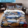 Heart-shaped Stone On Pebbles. 3pcs Bedding,Including 1pc Duvet Cover And 2pcs Pillowcases Perfect for Christmas,Ideal for Bedroom, Dormitory