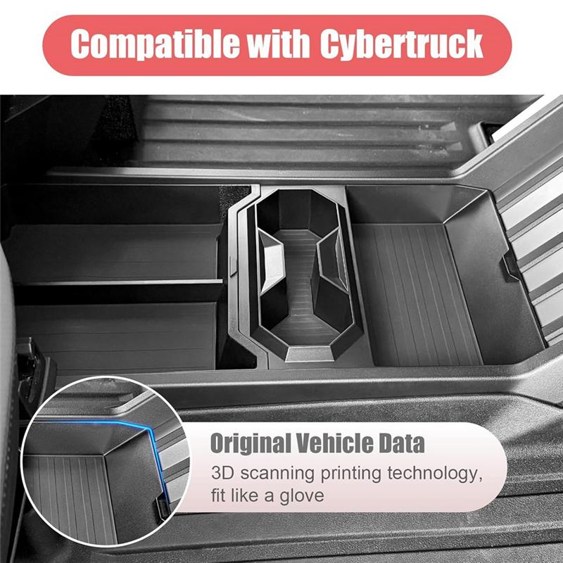 Ac29-2024 2025 Для Tesla Cybertruck Нижний Органайзер-Лоток для Центральной Консоли С Подстаканником Ящик для Хранения Аксессуары для Интерьера