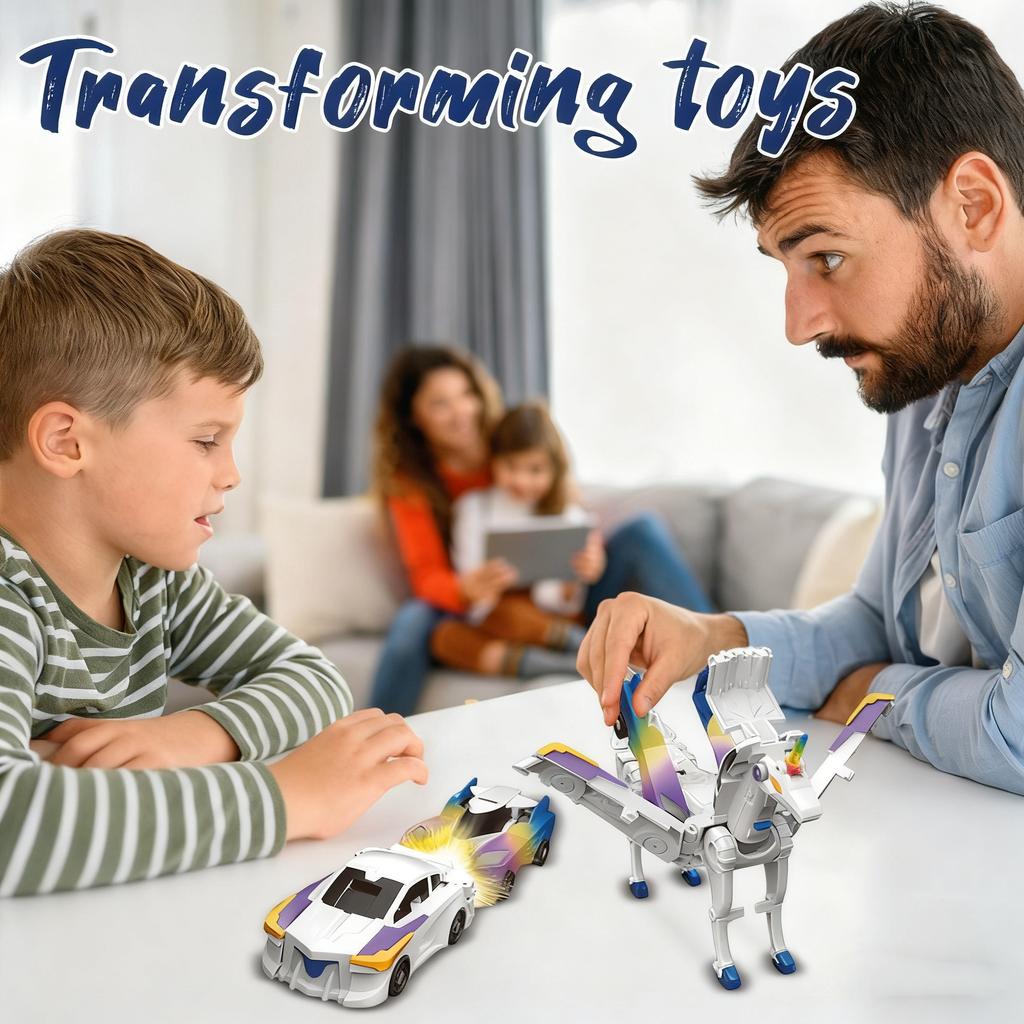 Flying  Fly Horse Kabao Car Two Cars Collision Transformation Combination Transformation Boy Toy