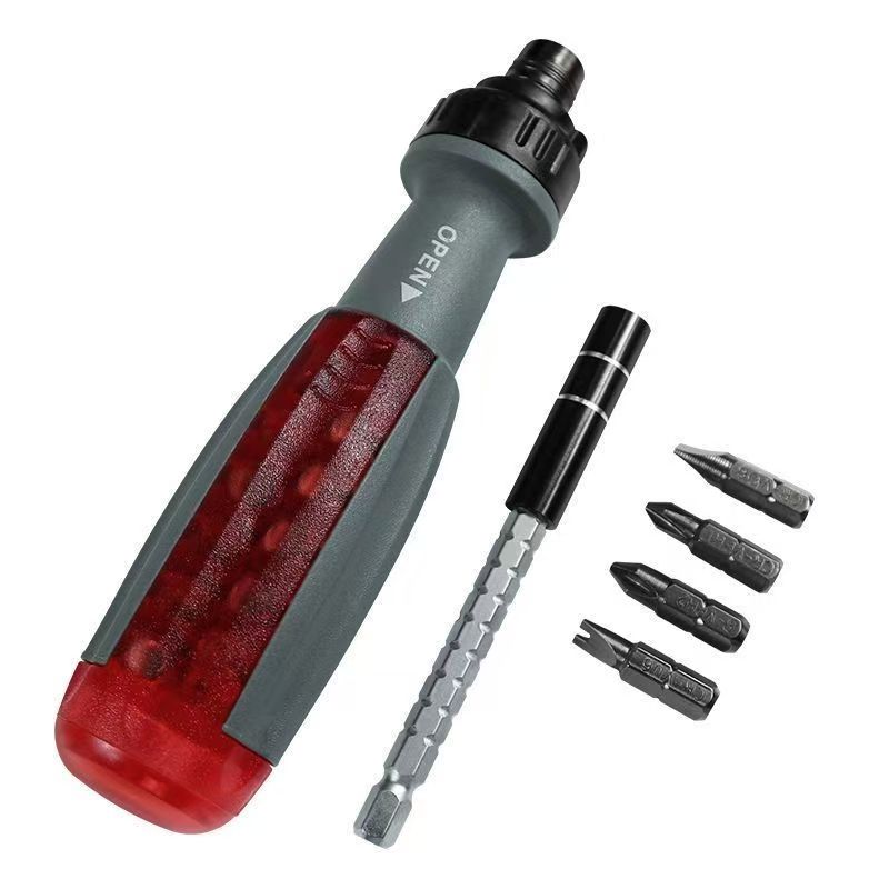 10-in-1 Multi-angle Ratchet Screwdriver Set Durable Multi Bits For Home And Industrial Repair Use