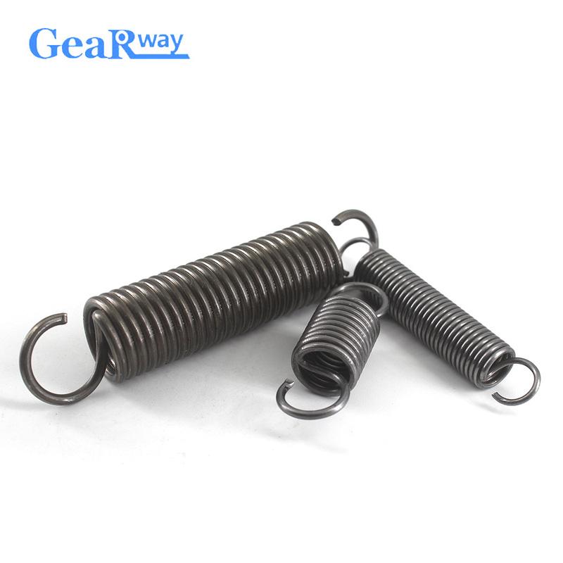 Gearway 5pcs Extension Spring with Hooks 1mm/1.2mm Thickness Small Tension Springs 25-50mm Steel Long Extension Spring