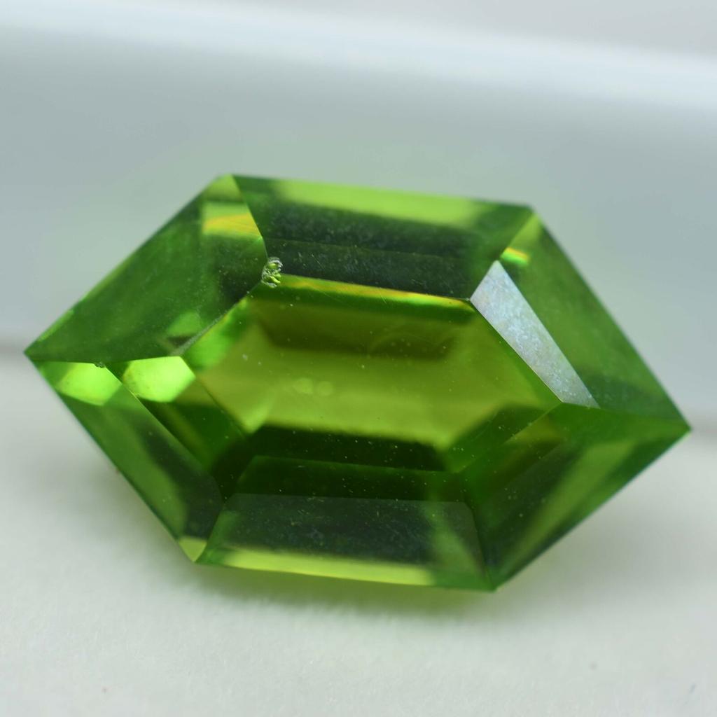 9.65 Ct NATURAL Green Peridot FANCY Shape Rare Loose Gemstone