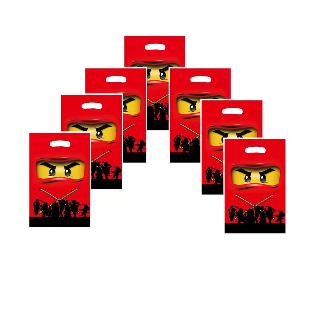 10Pcs Cartoon Ninja Gift Bag Birthday Party Supplies Candy Bag Gift Filling Bag Gifts to Guests Children Baby Shower Supplies