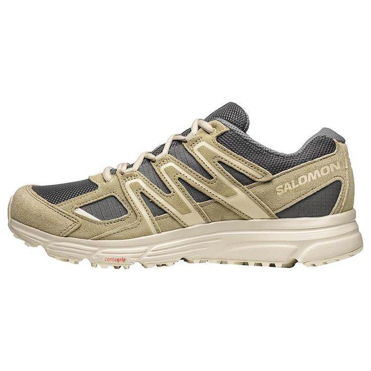 SALOMON X Mission 4 Замша Модные Нескользящие Износостойкие Низкие Уличные Ботинки Унисекс Коричневый Серый L47137800
