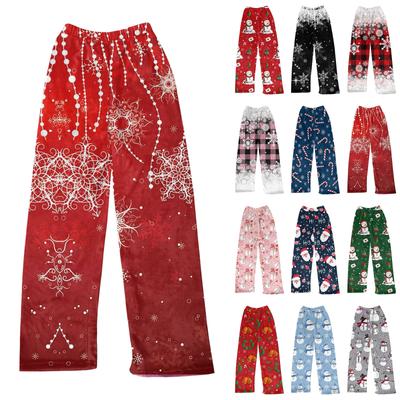 Женские зимние клетчатые брюки, длинные брюки, спортивные брюки