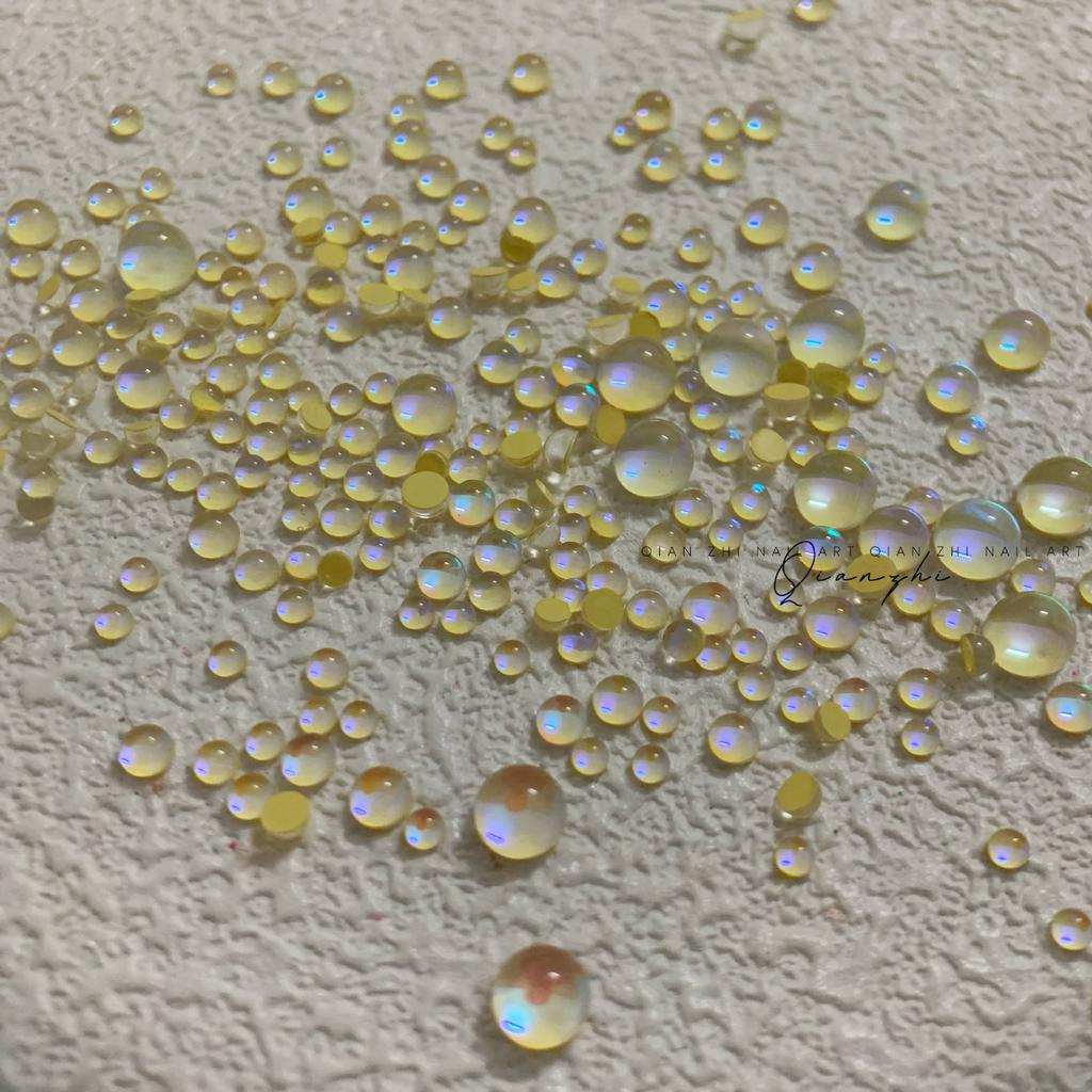 Симфония Дизайн ногтей Русалка Стеклянная бусина Аврора Конфетный цвет Дизайн ногтей Безделушка Сделай Сам Дизайн ногтей Сверло для ногтей